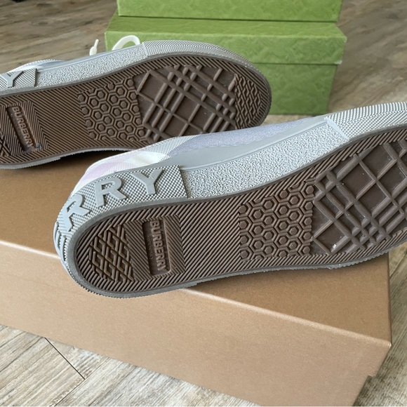 Burberry Jack check low-top sneakers, size 39, color: grey, multi - Picture 5 of 8